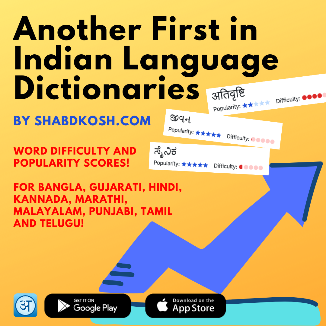 Word Difficulty and Popularity Scores by SHABDKOSH