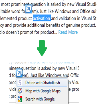 SHABDKOSH IE Accelerator Usage